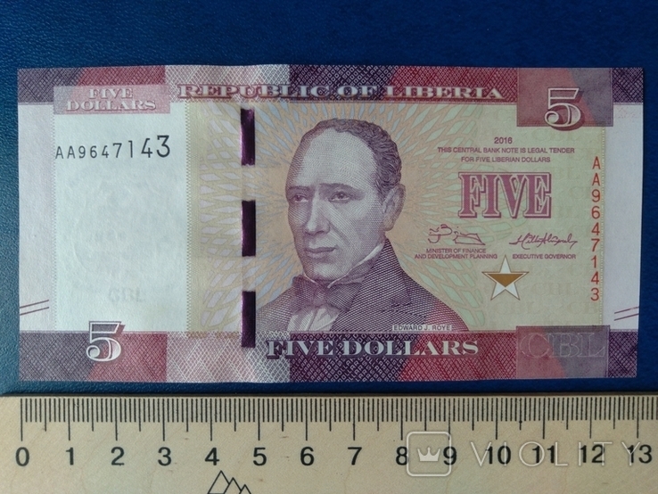 5 долларов Либерии, фото №2