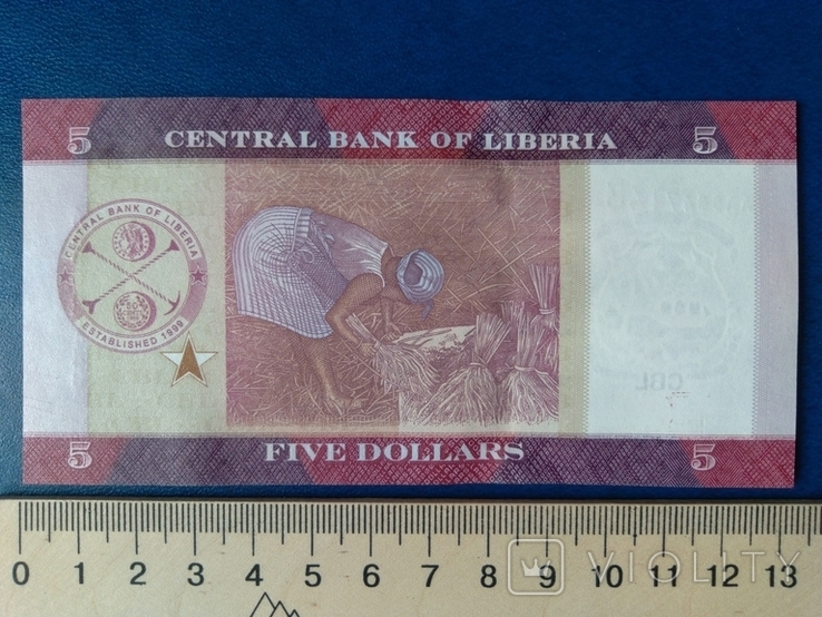5 долларов Либерии, фото №3