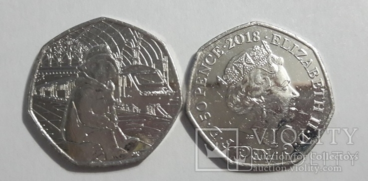 England Great Britain Англия - Великобритания - 50 Pence 2018 медвежонок Паддингтон