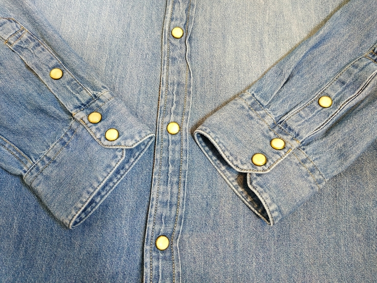 Рубашка джинсовая JACK JONES коттон р-р М(состояние), фото №8