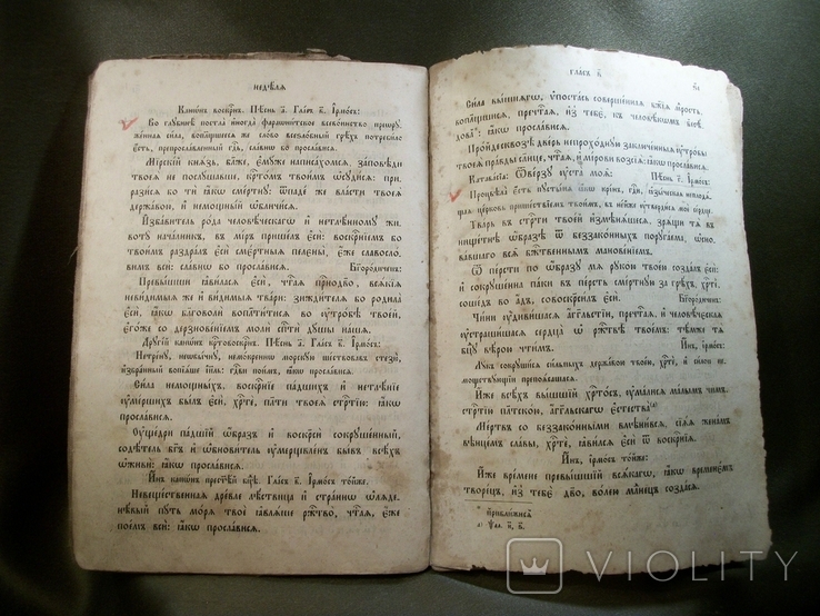 21ИН31 Книга Октоих учебный, Санктпетербург, синоидальная типография, размер 14*20 см, фото №6