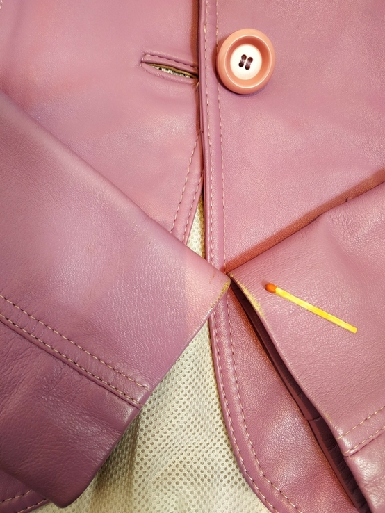 Жакет сиреневый c розовым. Пиджак кожаный GIPSY р-р прибл. S, фото №12