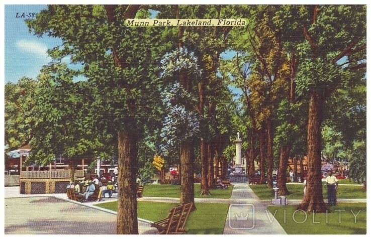 Мунн Парк в Лэйкленде, штат Флорида - Lakeland, Florida (США, 1930-е годы)