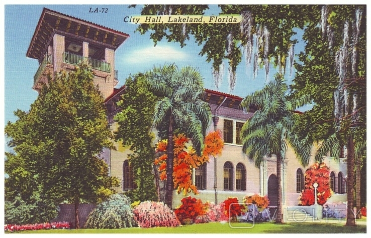 Ратуша в Лэйкленде, штат Флорида - Lakeland, Florida (США, 1930-е годы)