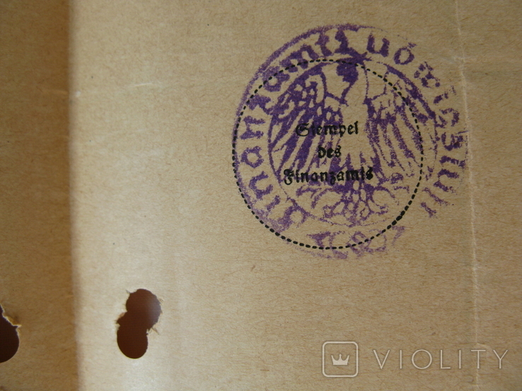 Немецкие документы,почтой:11.06.1935г.,сам бланк 1934г.(оригинал), фото №5