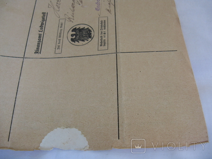 Немецкие документы,почтой:11.06.1935г.,сам бланк 1934г.(оригинал), фото №11