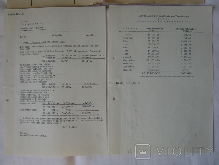 Немецкие документы,почтой:13.10. 1936 г.(оригинал), фото №13