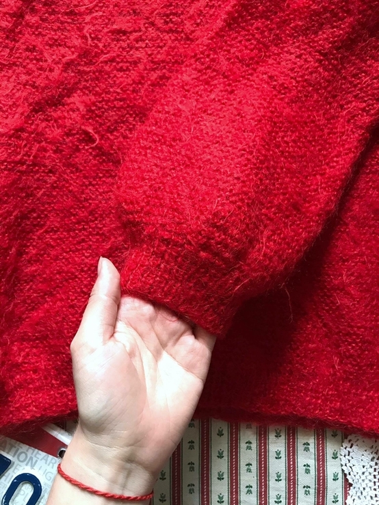 Шикарный свитер шерсть мохер ручная работа, фото №6