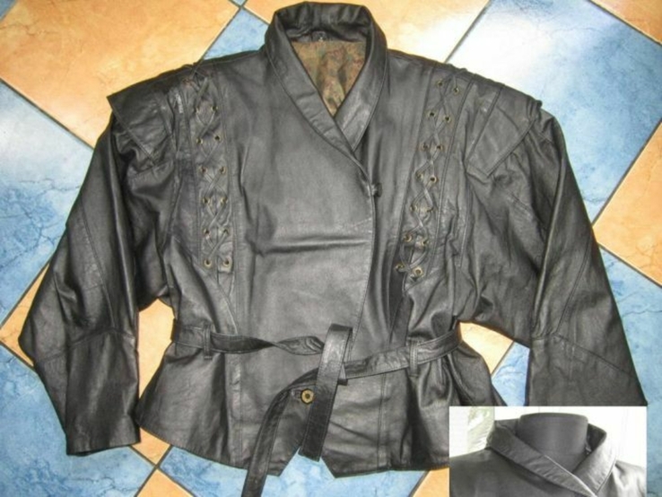 Крутая женская кожаная куртка-косуха CA. Голландия. Лот 156, фото №6