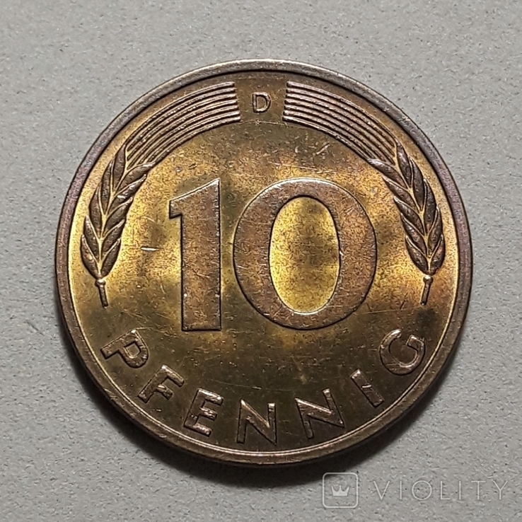 Германия (ФРГ) - 10 Pfennig 1982 D - aUNC
