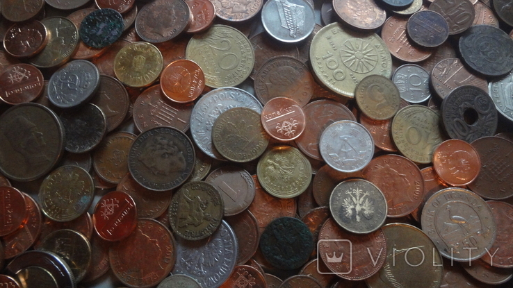 Супер гора иностранных зарубежных монет. 512 штук, фото №5