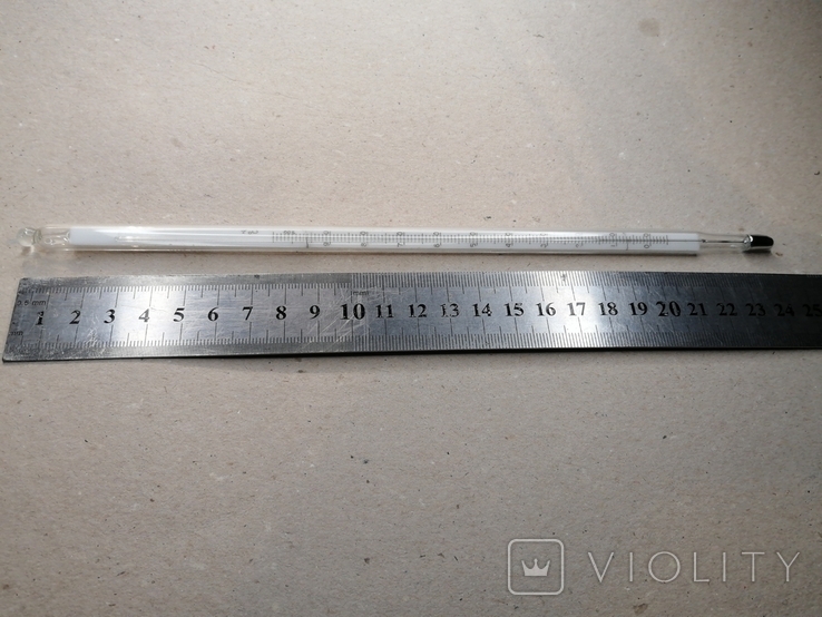 Термометр ртутный стеклянный лабораторный до + 100 С, фото №6