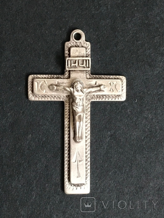 Серебрянный нательный крест 3 г., фото №2