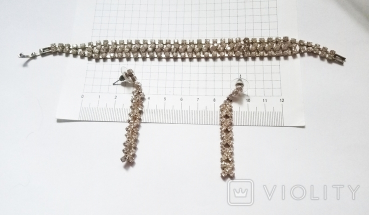 Интересный набор гарнитур браслет серьги, фото №7