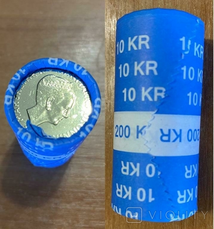 Denmark Дания - 20 шт х 10 Kroner 2020 roll