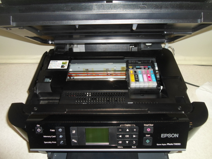 Фотопринтер/МФУ/копир/сканер Epson Stylus Photo ТX650 с ПЗК, печать DVD, фото №4