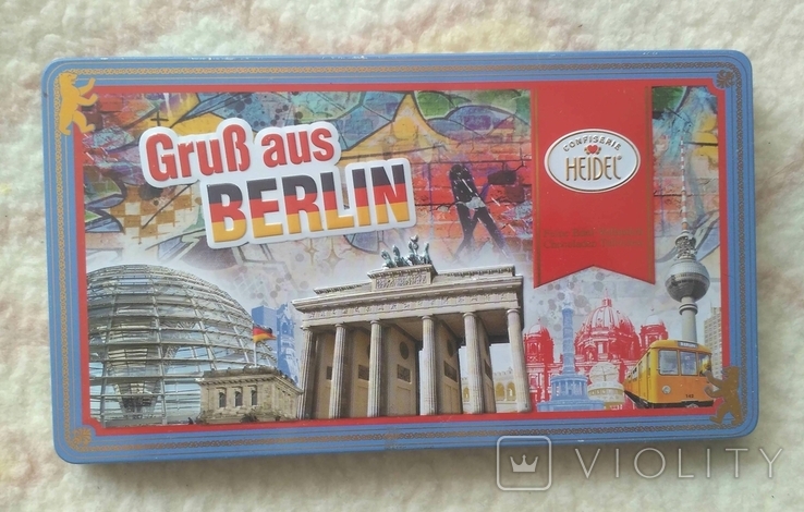 Gruß aus Berlin Confiserie Heidel - коробка от конфет жестяная - 22*12 см.