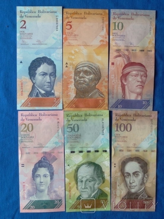 6 банкнот Венесуэлы, фото №2