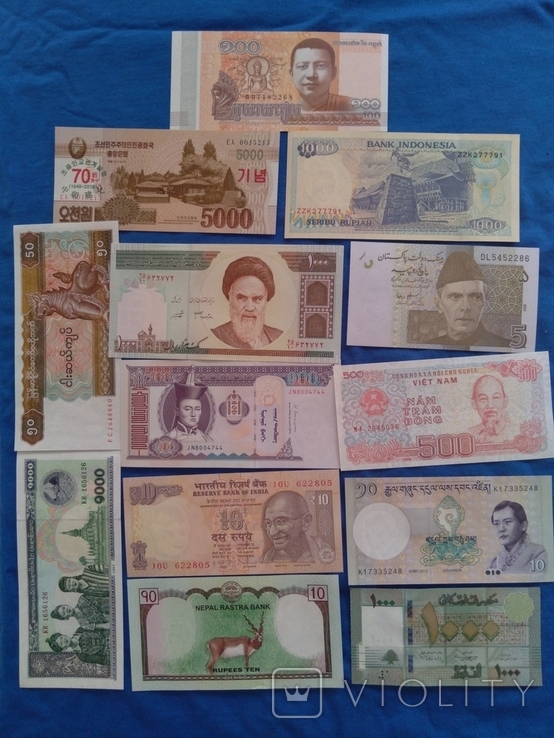13 банкнот Азии, фото №2