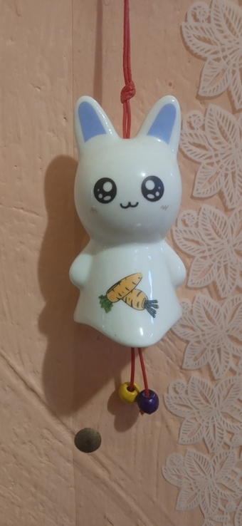 Фарфоровый котенок колокольчик, фото №2