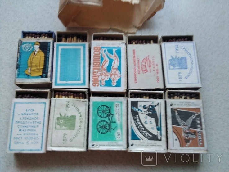 Спички СССР 10 коробок разные 4, фото №2