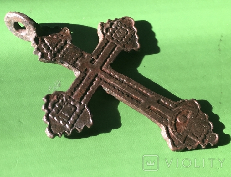 Крест бронзовый четырёхконечный, фото №5