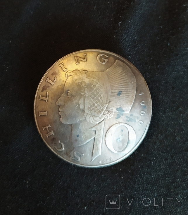 Пуговица серебро "10 шилингов" Австрия, photo number 6