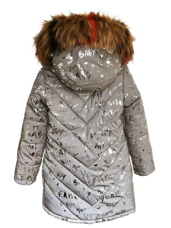 Зимове пальто з світловідбиваючої рефлективної тканини Gold zoloto 140 зріст 1053140, numer zdjęcia 5