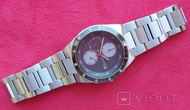 Новые часы хронограф Bering Solar Watch Sapphire Crystal, фото №5