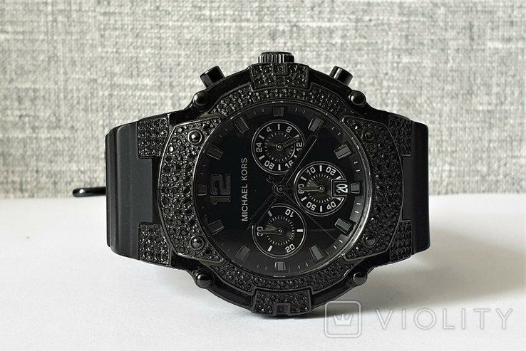 Женские часы Michael Kors mk5510 Gemma Chronograph Crystal Black Dial Ladies, фото №10