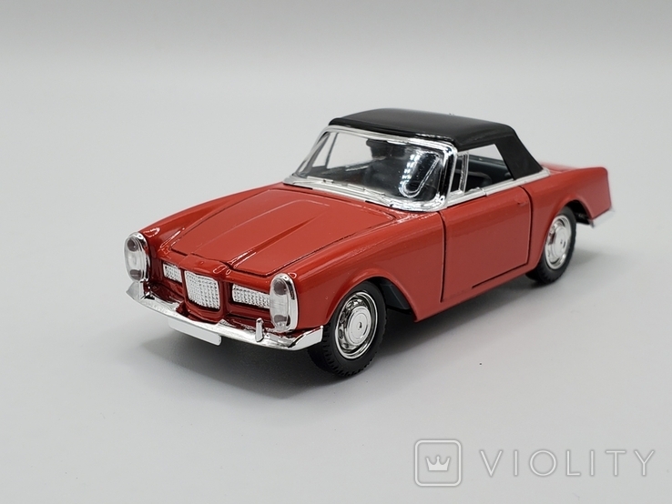 Modèle Réduit Facel Vega Facellia 1962 Par Solido - Échelle 1:43, Métal, Rouge - Occasion