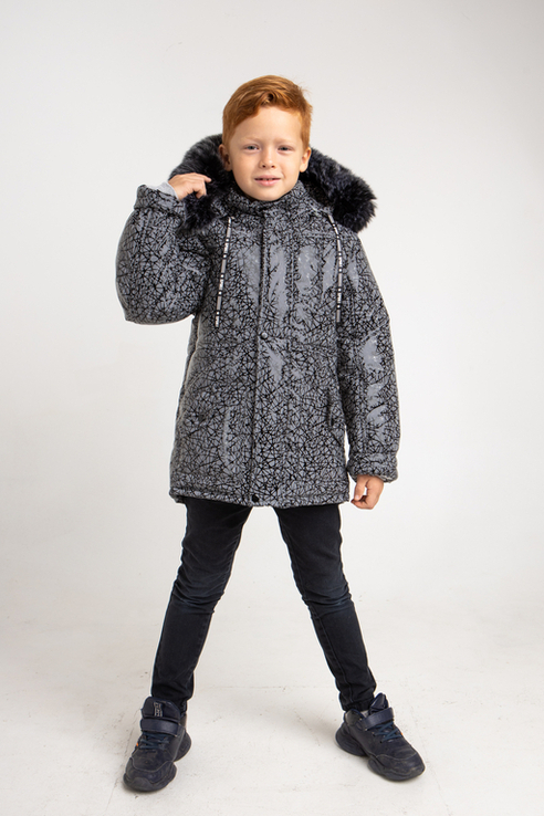 Зимова куртка Stars з світловідбиваючої рефлективної тканини 110 зріст 1060110, фото №8