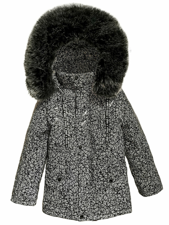 Зимова куртка Stars з світловідбиваючої рефлективної тканини 128 зріст 1060128, фото №2