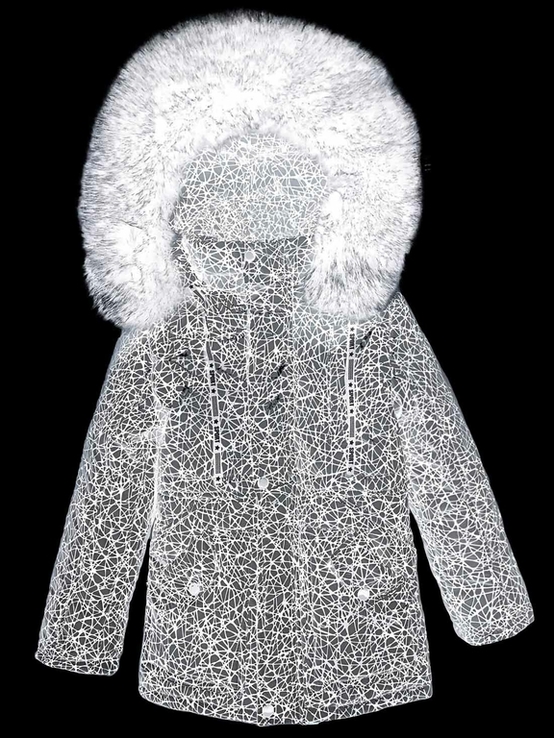 Зимова куртка Stars з світловідбиваючої рефлективної тканини 128 зріст 1060128, numer zdjęcia 3