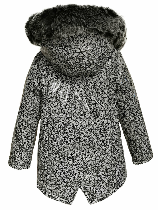Зимова куртка Stars з світловідбиваючої рефлективної тканини 128 зріст 1060128, фото №4