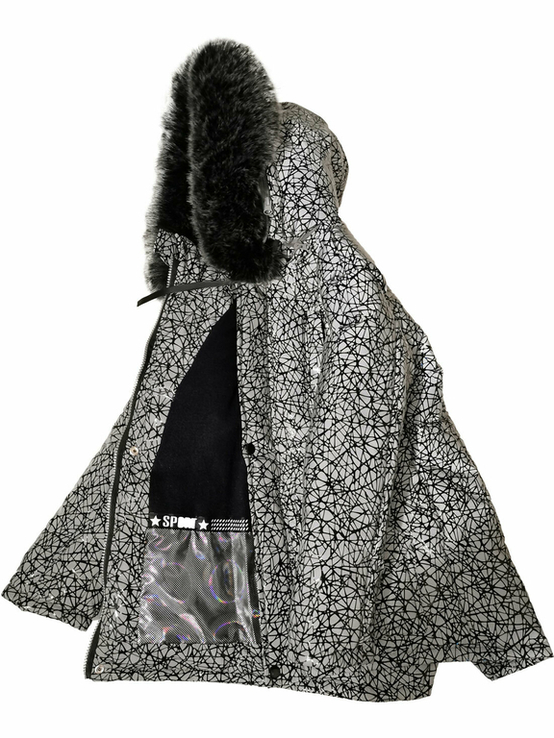 Зимова куртка Stars з світловідбиваючої рефлективної тканини 128 зріст 1060128, фото №6