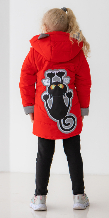 Дитяча куртка жилетка з світловідбиваючими елементами Nyusya червона 104 ріст 1061a104, numer zdjęcia 4