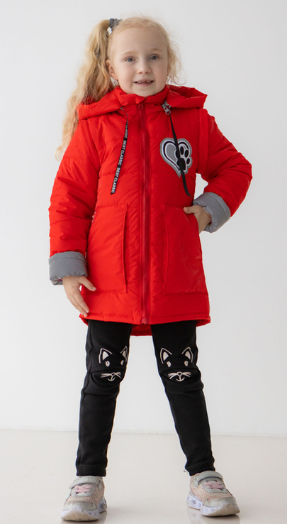 Дитяча куртка жилетка з світловідбиваючими елементами Nyusya червона 110 ріст 1061a110, фото №3