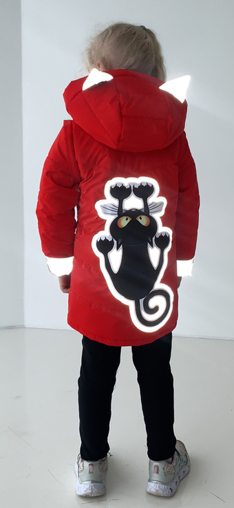Дитяча куртка жилетка з світловідбиваючими елементами Nyusya червона 116 ріст 1061a116, фото №10