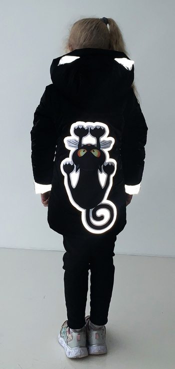 Дитяча куртка жилетка з світловідбиваючими елементами Nyusya чорна 116 ріст 1061c116, фото №10
