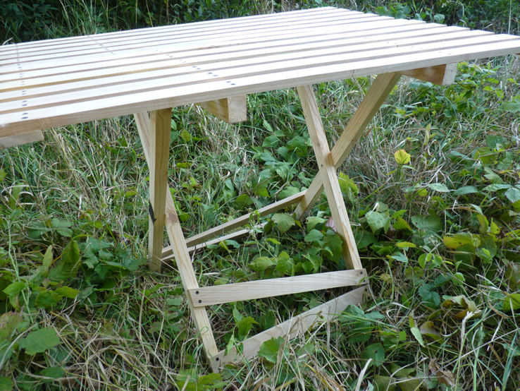 Дерев'яний розкладний стіл (1,00 х 0,75 м) 1089100, фото №5