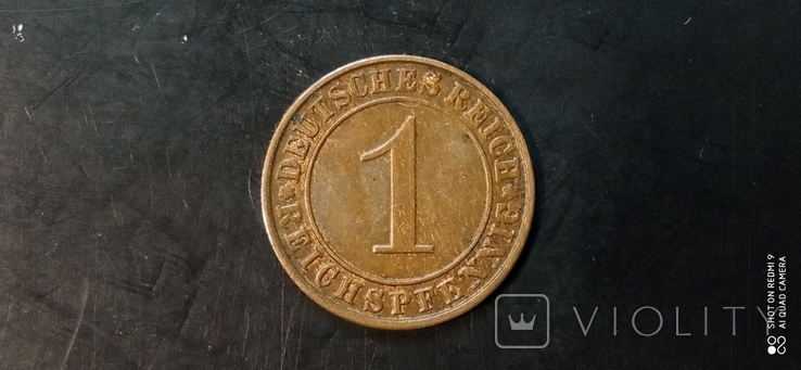 1 Reichspfennig 1935 J. Germany., photo number 2