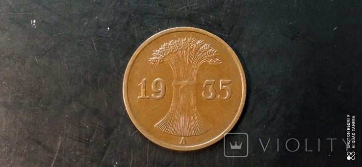 1 Reichspfennig 1935 A. Germany., photo number 3