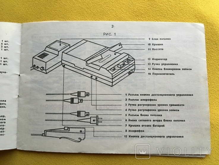 Паспорт кассетный магнитофон Спутник 401, фото №3