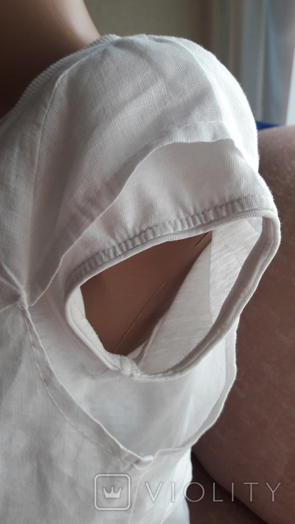 Лёгкая женская белая жилетка с перламутровыми пуговицами, Италия, фото №5
