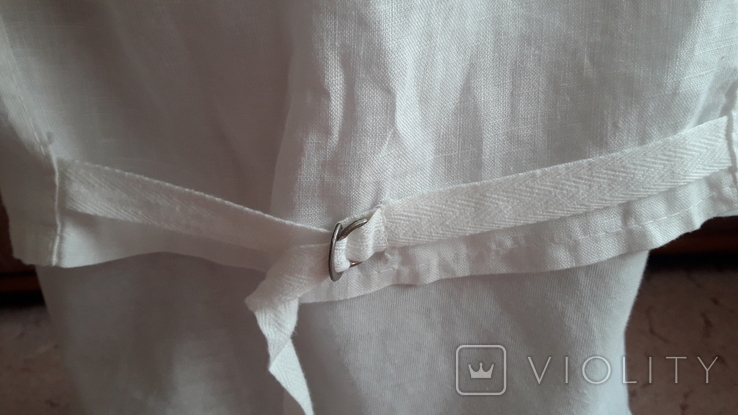 Лёгкая женская белая жилетка с перламутровыми пуговицами, Италия, фото №7