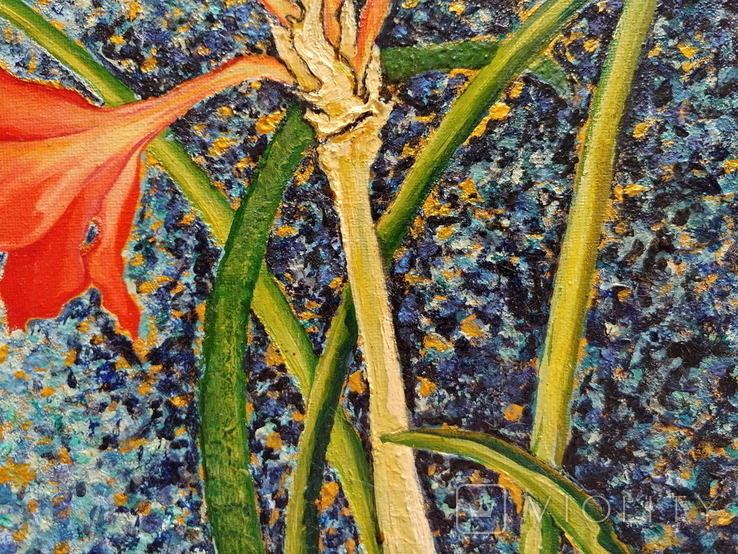 "Amaryllis", диптих, олія, полотно, 30х30, 2016, фото №10