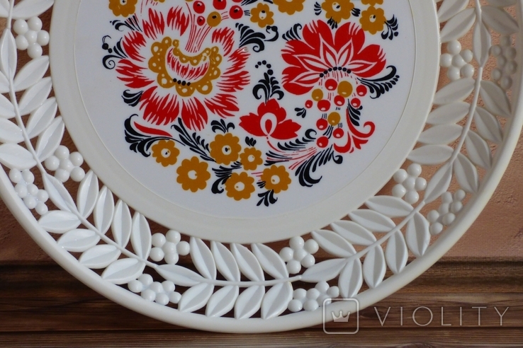Декоративная советская тарелка, настенная тарелка, фото №4