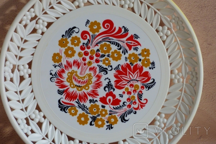 Декоративная советская тарелка, настенная тарелка, фото №5