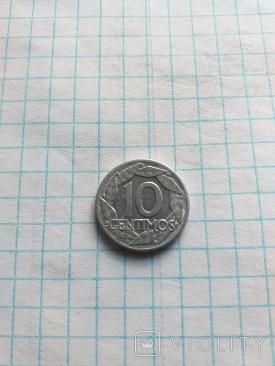 Іспанія 1959 рiк 10 центімос., numer zdjęcia 3